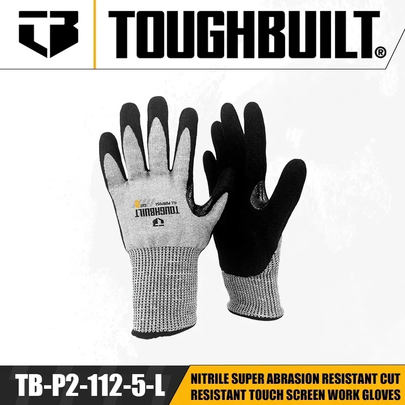 Nitrile Mechanic Glove - Luvas de Trabalho TOUGHBUILT TB-P2-112-5-L/S/M em