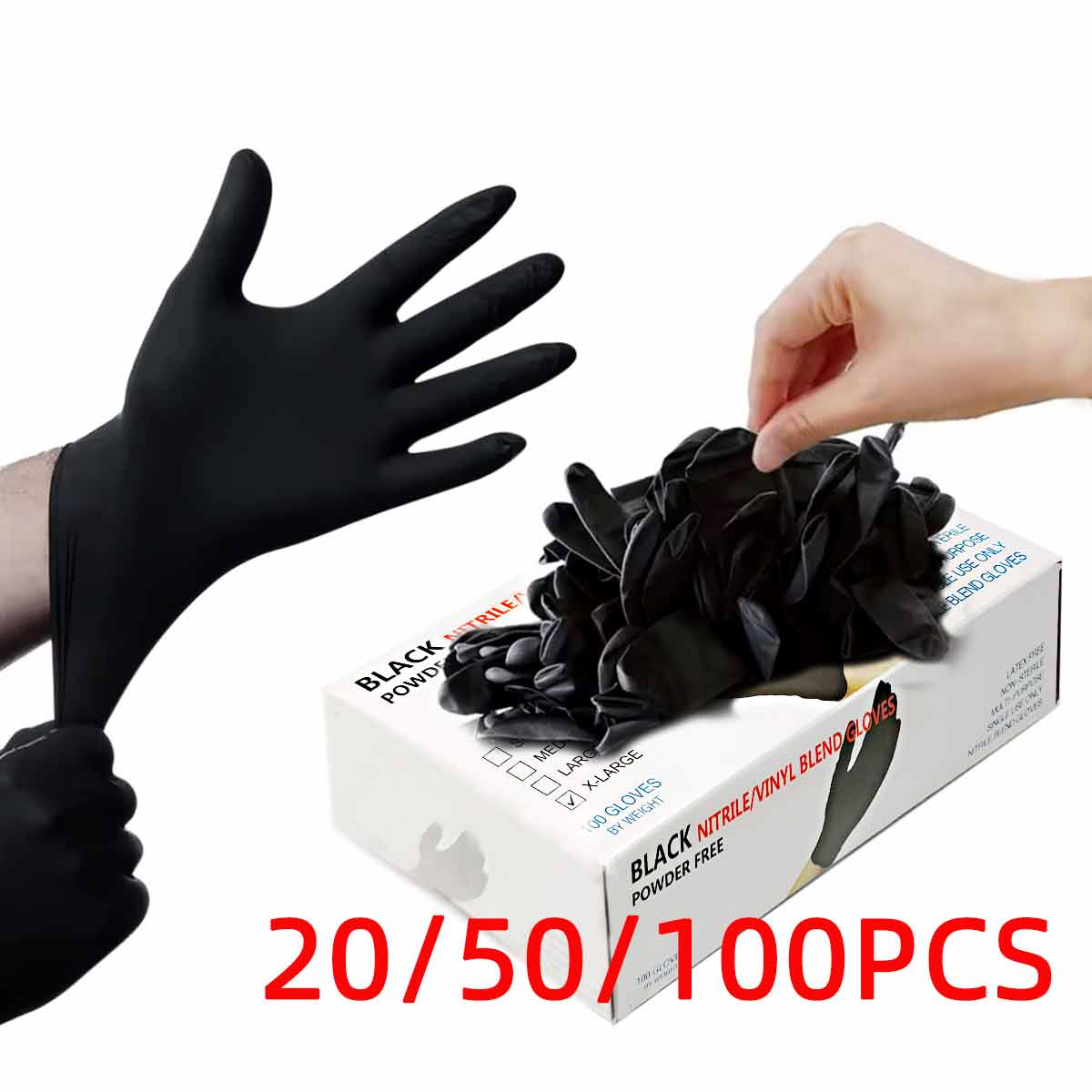 Luvas de vinil pretas, luvas d - Rubber Glove Cleaning avaliação e preço