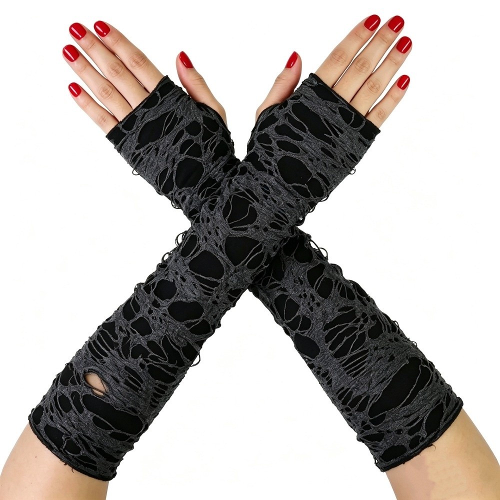 Luvas Longas Punk Estilo Desga - Fingerless Glove Knit avaliação e preço